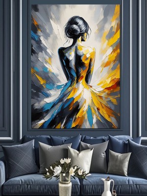 Soyut Kadın Dekoratif Kanvas - Mdf Ahşap Tablo