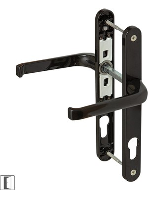 Pimapen Pvc Alüminyum Metal Çift Taraflı Kapı Kolu - Oda (4 Renk Seçeneği)