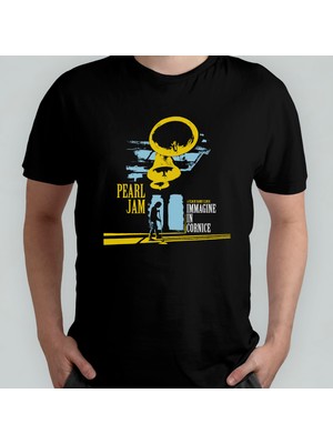 Pixxa Pearl Jam Unisex %100 Pamuklu Bisiklet Yaka T-Shirt Model 4