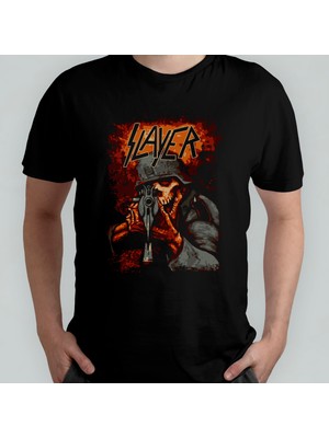 Pixxa Slayer - Metal Unisex %100 Pamuklu Bisiklet Yaka T-Shirt Model 2