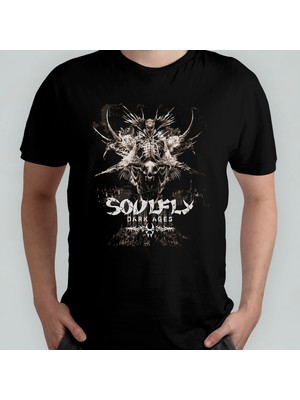 Pixxa Soulfly - Metal Unisex %100 Pamuklu Bisiklet Yaka T-Shirt Model 1
