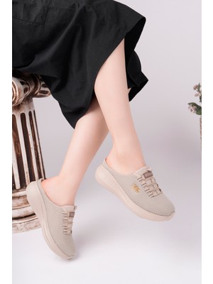 Kadın Bej Memory Foam Clima Comfort Sabo Terlik