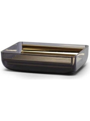 Toskana Şeffaf Siyah Altın Katı Sabunluk