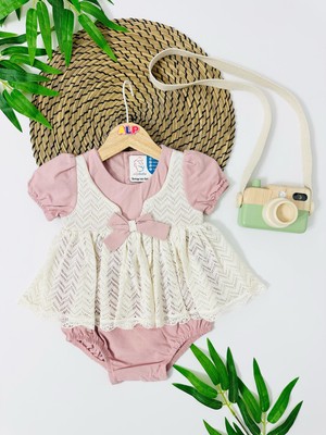 Saarland Fiyonk Detaylı Bodysuit Elbise - Gül Kurusu