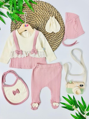 Bavyera 5li Yenidoğan Hastane Çıkışı Set - Gül Kurusu