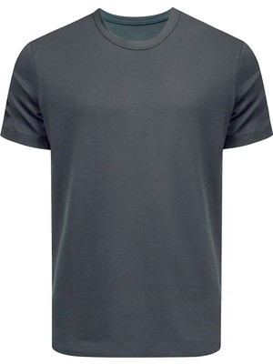 Karvon Bisiklet Yaka T-Shirt Antrasit Renk Erkek Tişört