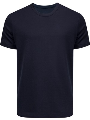 Karvon Bisiklet Yaka T-Shirt Lacivert Renk Erkek Tişört