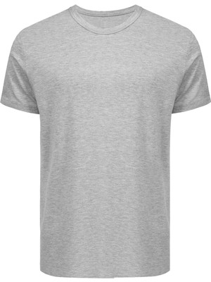 Karvon Bisiklet Yaka T-Shirt Gri Renk Erkek Tişört