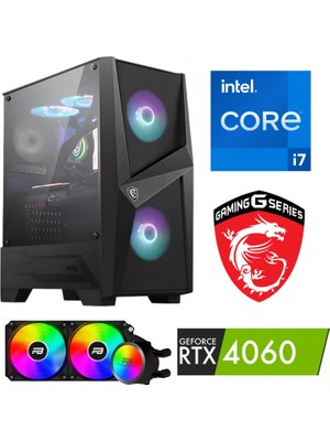 Gaming Pc Ddr5 -Rtx 4060 8gb – Intel I7 14700KF – 32GB Ddr5 Ram – 2 Tb HDD 3.5 – 1tb M.2 SSD – Windows 11 Pro- Sıvı Sogutmalı