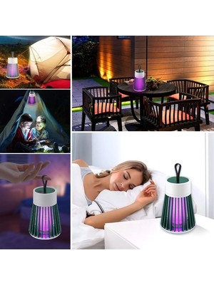 Iç ve Dış Mekanlar Için Şarjlı Sinek Öldürücü Sivrisinek Kovucu,uv Işıklı Sineksavar Taşınabilir Gece Lambası