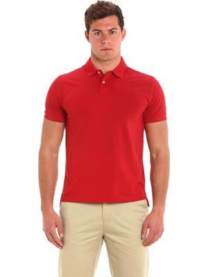 Slam Kırmızı Erkek Polo Yaka Regular Fit T-Shirt A108003S00_DECK