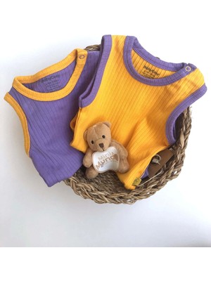 Bebek 2 Parça Kolsuz Body, %95 Organik Pamuk - %5 Elastan, Bebek ve Yenidoğan Serisi - CSYR4102