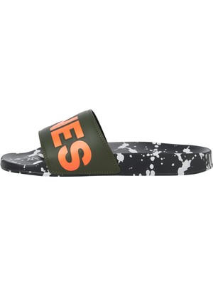 Jack Jones Jfwhyde Splatter Slıder Erkek Yeşil Terlik 12270975-21