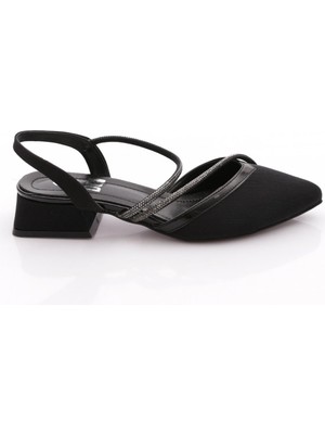 Dgn K588 Kadin Sivri Burun Silver Taşli Babet