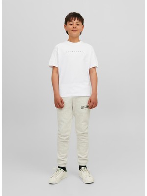 Jack & Jones Baskılı Beyaz Erkek Çocuk T-Shirt 12237435
