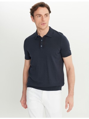 Altınyıldız Classics Polo Yaka Standart Lacivert Erkek Kazak ACE072252049_LAC