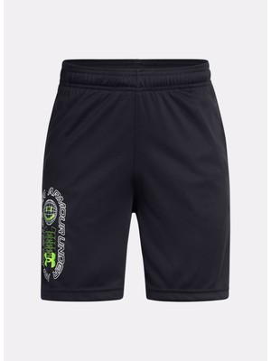 Under Armour Lastikli Bel Normal Siyah Erkek Çocuk Şort 1390017-001-UA Tech Summer Short