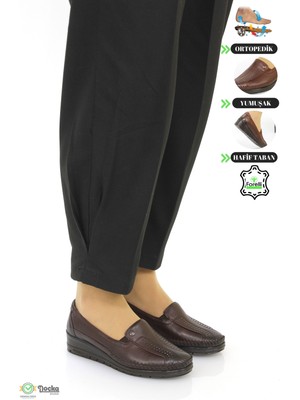 Kadın Tam Ortopedik Hakiki Deri Şık Anne Ayakkabısı F25/CM25182Y