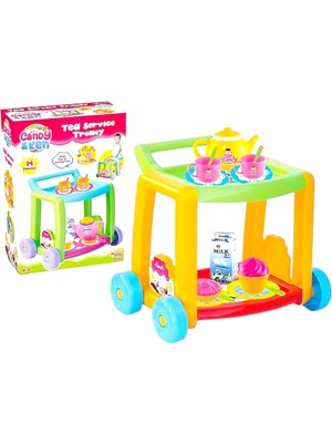 Laylay Toys Mutfak Servis Arabası Anaokulu Kreş Mutfak Servis Arabası
