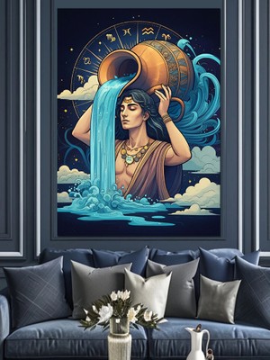 Ekart Kova Burcu  Dekoratif Kanvas - Mdf Ahşap Tablo