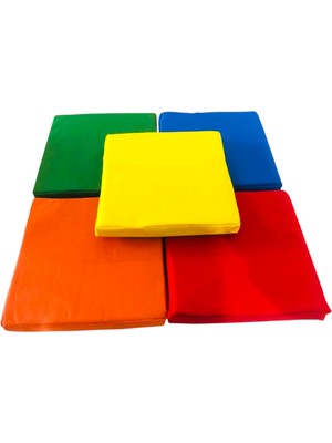 Kare Minder 40X40X5 cm Anaokulu Kreş Çocuk Minderi (5 Adet)