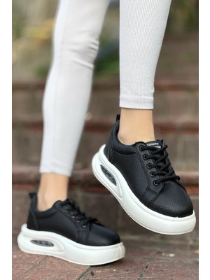 Günlük Kadın Sneaker Örgü Bağcıklı Hafif Kalın Yüksek Balon Taban Yürüyüş Spor Ayakkabı 5750