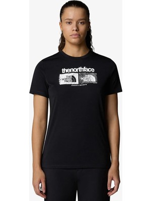 The North Face W Foundatıon Graphıc 1 Kadın Siyah T-Shirt Nf0a8brzjk31