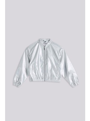 Bg Store Kız Çocuk Gümüş Ceket