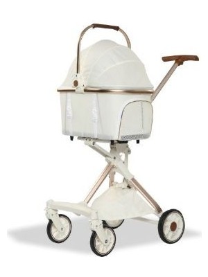 Eurodog Katlanabilir Köpek Arabası Beyaz 80,5X48,5X112 cm