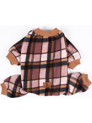 Peti Tailor Köpek Kıyafeti Polar Tulum Ekose