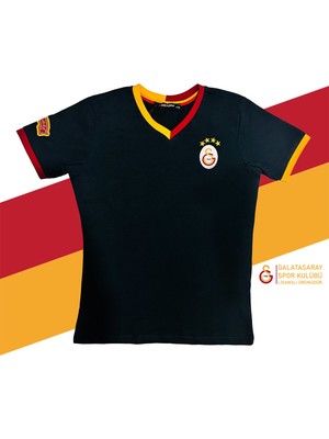 Galatasaray  Lisanslı Siyah Basic Çocuk T-Shirt