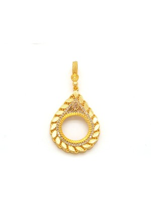 Çeyrek Altın Çerçeveli Kolye Ucu Altın Kaplama TGR-660