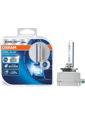 Osram Xenon Ampul D3S 35W 6000K Cool Blue Intense (Beyaz Işık) (2 Ad)