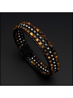 Doğal Taş Bileklik, Kaplan Gözü ve Hematit Tarz Bileklik, Erkek Bileklik, Kadın Bileklik