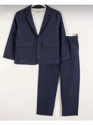 Erkek Çocuk 3'lü Keten Takım Elbise