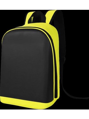 Smart Bag Sarı LED Ekranlı Sırt Çantası, Motorcu Çantası