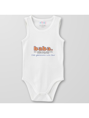 Ahoj  Organik Pamuk Baba Dünyanın En Güzel Kişisi Bebek Body Çıtçıtlı Zıbın Badi Kolsuz