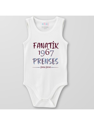 Ahoj  Organik Pamuk Fanatik 1967 Prenses Bebek Body Çıtçıtlı Zıbın Badi Kolsuz