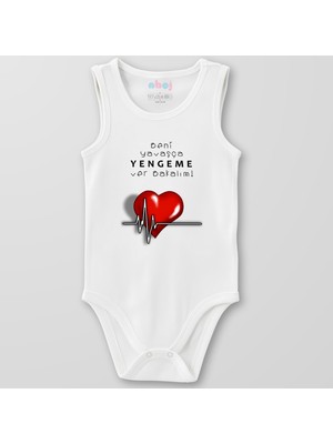 Ahoj  Organik Pamuk Beni Yavaşça Yengeme Ver Bakalım Bebek Body Çıtçıtlı Zıbın Badi Kolsuz