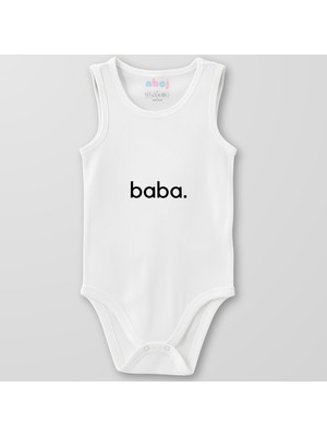 Ahoj  Organik Pamuk Baba Bebek Body Çıtçıtlı Zıbın Badi Kolsuz