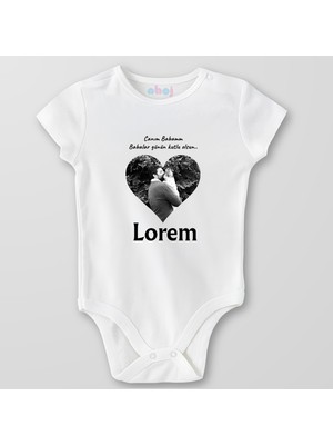 Ahoj  Organik Pamuk Canım Babam Doğum Günün Kutlu Olsun Bebek Body Çıtçıtlı Zıbın Badi Kısa Kol