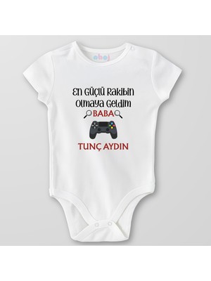 Ahoj  Organik Pamuk En Güçlü Rakibin Olmaya Geldim Bebek Body Çıtçıtlı Zıbın Badi Kısa Kol