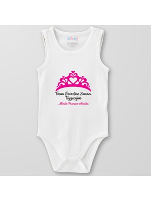 Ahoj  Organik Pamuk Tacını Devretme Zamanı Teyzeciğim Bebek Body Çıtçıtlı Zıbın Badi Kolsuz