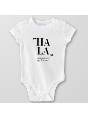 Ahoj  Organik Pamuk Hala Hayatımdaki Ilk Hecem Bebek Body Çıtçıtlı Zıbın Badi Kısa Kol