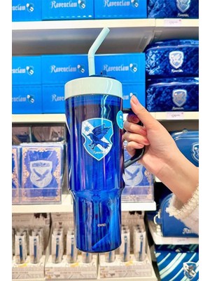 Miniso Harry Potter Lisanslı Ravenclaw Kulplu Plastik Şişe (1250ML)