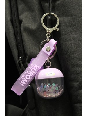 Sanrio Lisanslı Kuromi Çiçek Perisi LED Işıklı Anahtarlık