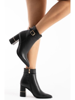 Kadın Hakiki Deri Bot Siyah