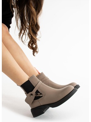 Kadın Hakiki Deri Bot Vizon