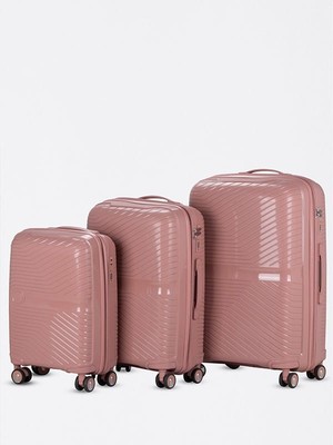Fashion 102 Polipropilen Körüklü Kırılmaz 3’lü Üçlü Valiz Seti