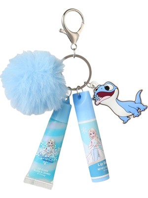 Disney Frozen Lisanslı Ponpon Anahtarlıklı Dudak Bakım Seti